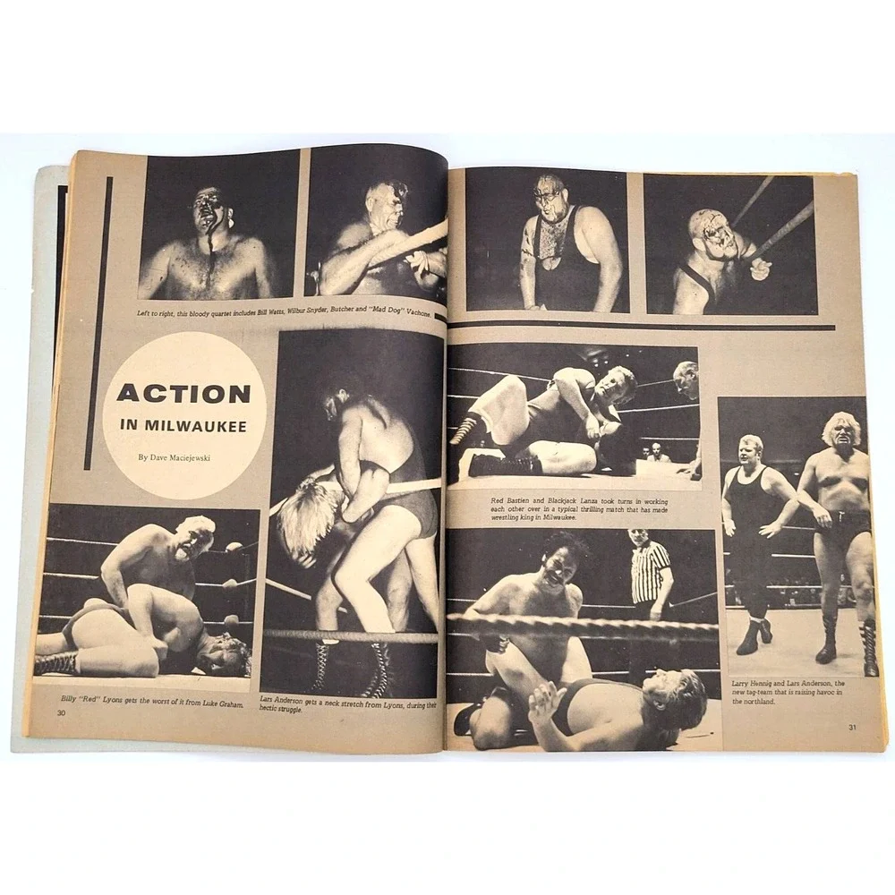 WRESTLING REVUE AUG 1970‎ VERNE GAGNE BUDDY WAYNE THE CRUSHER HURRICANE HUNT